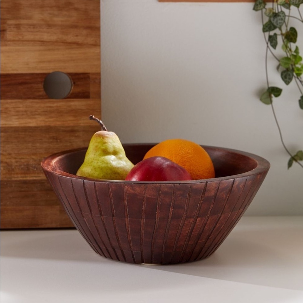 Urban Outfitters Etched Wood Bowl